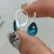 Aros de plata colgantes brisura gota celeste