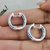 Aros de plata huggies cielo