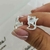 Aros de plata pasante Gatito Marina