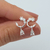 Aros de plata pasante izumi cristal