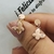 Aros plata Rose mariposa