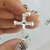 Dije Plata cruz con cubic