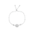 Pulsera de plata regulable redondo