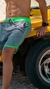 Boardshort Retrô Cinza e Néon - RESLEY