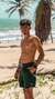 Boardshort Retrô Militar com costura branca - comprar online