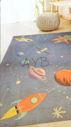 Alfombra infantil espacial 150x120