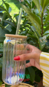 Vaso vidrio tornasol + sorbete 500 Ml