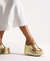 Tamanco Holiday Salto Plataforma Dourado - Shoes Julis