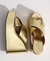 Tamanco Holiday Salto Plataforma Dourado