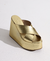 Imagem do Tamanco Holiday Salto Plataforma Dourado
