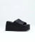 Tamanco Plataforma Tira Larga Preto - Shoes Julis