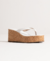 Tamanco Plataforma Cortiça Flip Flop Branco - loja online