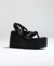 Sandália Plataforma Tiras Preta - Shoes Julis