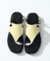 Sandália Bold Com Tira De Dedo Amarela - Shoes Julis