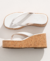 Tamanco Plataforma Cortiça Flip Flop Branco