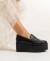 Sapato Mocassim Plataforma Preto