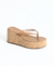 Tamanco Plataforma Cortiça Flip Flop Marrom - loja online
