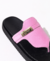 Sandália Rasteira Império Nobuck Rosa - comprar online