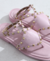 Sandália Rasteira Valentina Spikes Rosa - Shoes Julis