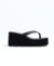 Imagem do Tamanco Plataforma Flip Flop Camurça Preto
