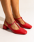 Sapatilha Slingback Vermelha - Shoes Julis