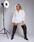 Bota Plus Size 4 em 1 Preta