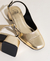 Sapatilha Slingback Duo Dourada - comprar online
