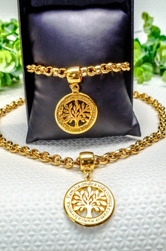 Conjunto Colar e Pulseira Árvore da vida - comprar online