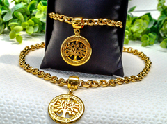 Conjunto Colar e Pulseira Árvore da vida - Loja Portal Diamond Acessórios 