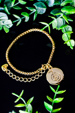 Pulseira Reikiana Dourada Veneziana, Pingente Cho Ku Rei