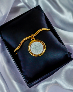 Bracelete São Bento Dourado e Branco - Loja Portal Diamond Acessórios 