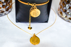 Conjunto Reiki : Colar + Pulseira , Pingente Cho Ku Rei - loja online