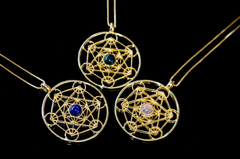 Colar Semijoia Pingente Cubo de Metatron - Loja Portal Diamond Acessórios 