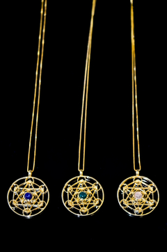 Colar Semijoia Pingente Cubo de Metatron - loja online