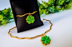 Conjunto Trevo da Sorte - Loja Portal Diamond Acessórios 