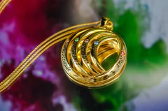 Colar Semijoia Pingente Amor, Fé, Equilíbrio, Esperança, Prosperidade na internet