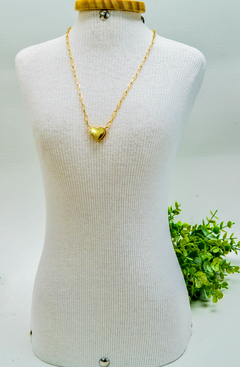 Colar Cartier Semijoia Pingente Coração Passante - comprar online