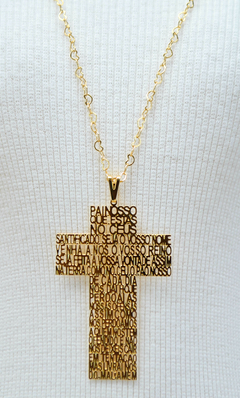 Colar Semijoia Crucifixo Pai Nosso