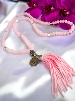 Japamala 108 Contas Cristal Rosa Terço Budista Ho'oponopono - comprar online