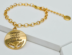 Pulseira Semijoia Mantra ENTREGO, CONFIO, ACEITO E AGRADEÇO! - comprar online