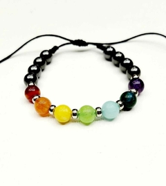 Pulseira de pedra hematita 7 chakras