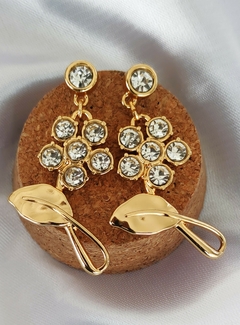 Brinco Flor de Cristais - comprar online