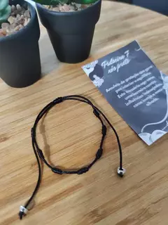 Pulseira Kabbalah 7 Nós Preto