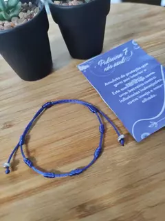 Pulseira Kabbalah 7 nós azul