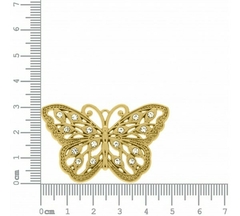 Colar Elo Português, Pingente Borboleta - Loja Portal Diamond Acessórios 