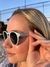 Óculos de Sol Redondo azul com lentes pretas - comprar online