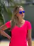 Camiseta Decote V Melancia - comprar online