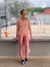 Legging forrada rosa nude