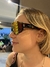 Óculos de Sol Máscara armação preta com lentes espelhadas laranja - comprar online
