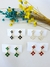Brinco de flor com strass várias cores - comprar online